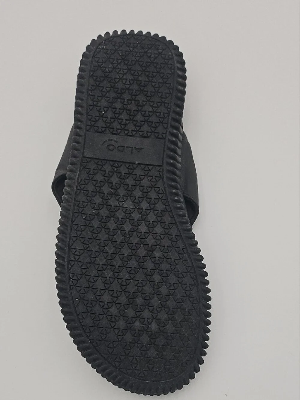 Aldo Men’s Black Pillow Walk Textured Strap Flip-Flop Sandals 11.5